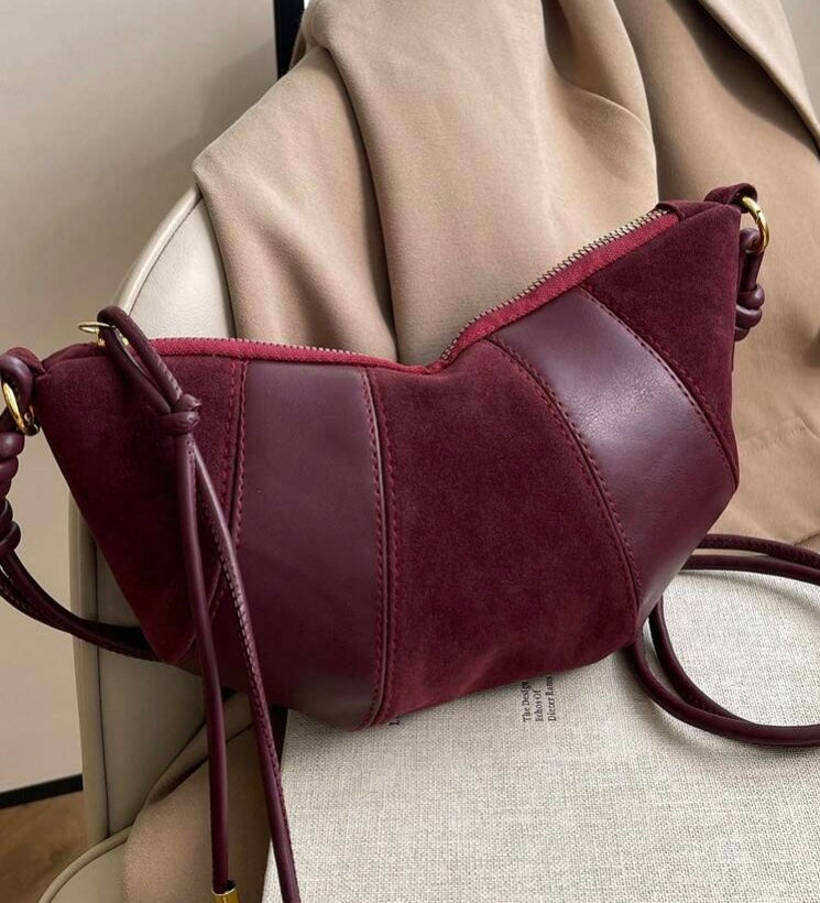 Bolso burdeos antelina