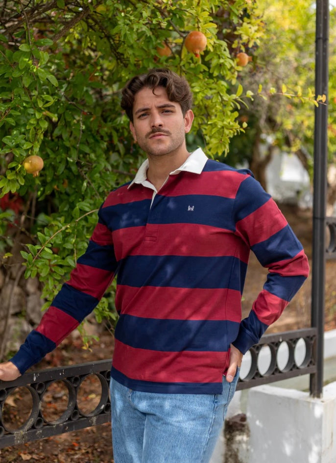 POLO RUGBY RAYAS BURDEOS | PONTEVEDRA