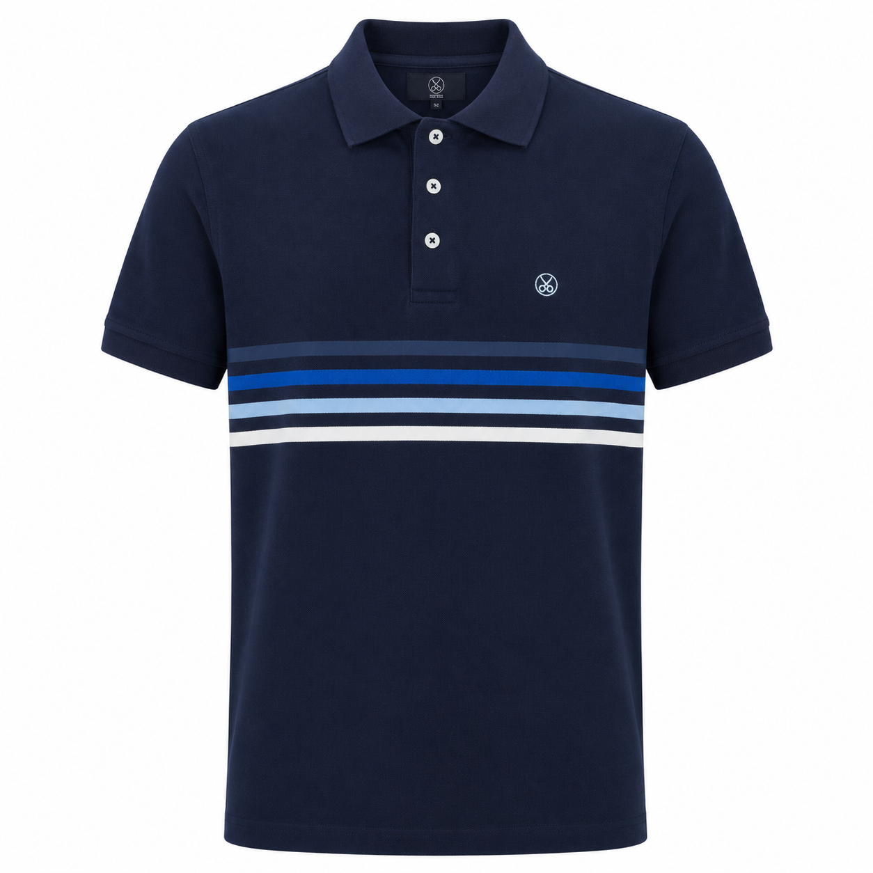 Polo Hombre Azul Marino con Rayas Horizontales – Trapío