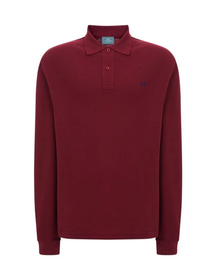POLO MANGA LARGA BURDEOS Custi&Mikelo