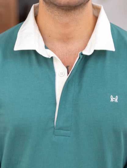 POLO RUGBY LISO VERDE | TUY
