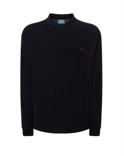 POLO MANGA LARGA NEGRO Custi&Mikelo