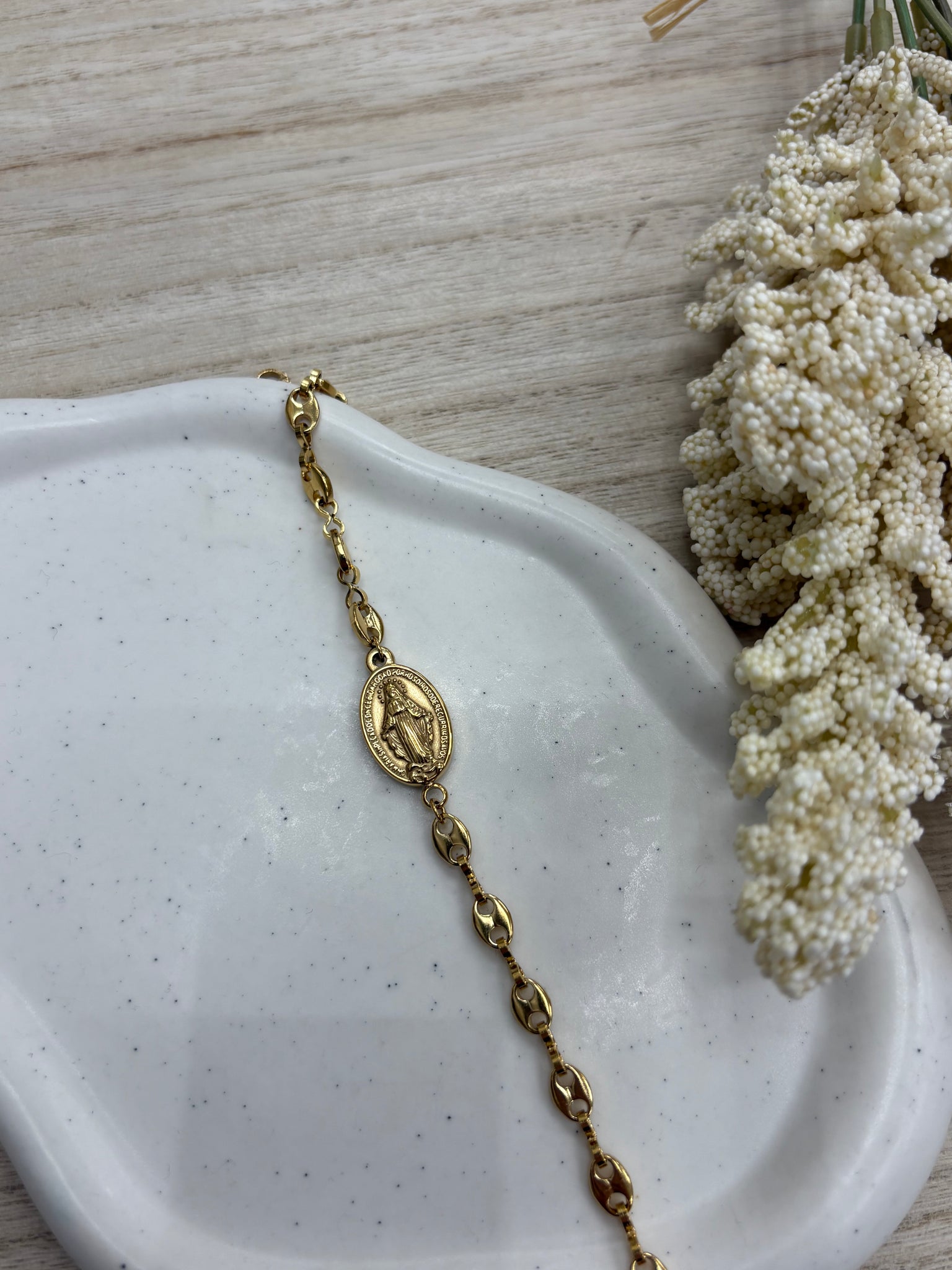 Pulsera Virgen Milagrosa Trapío – Acero inoxidable