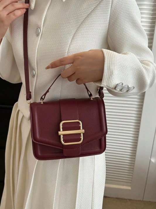Bolso burdeos cuadrado