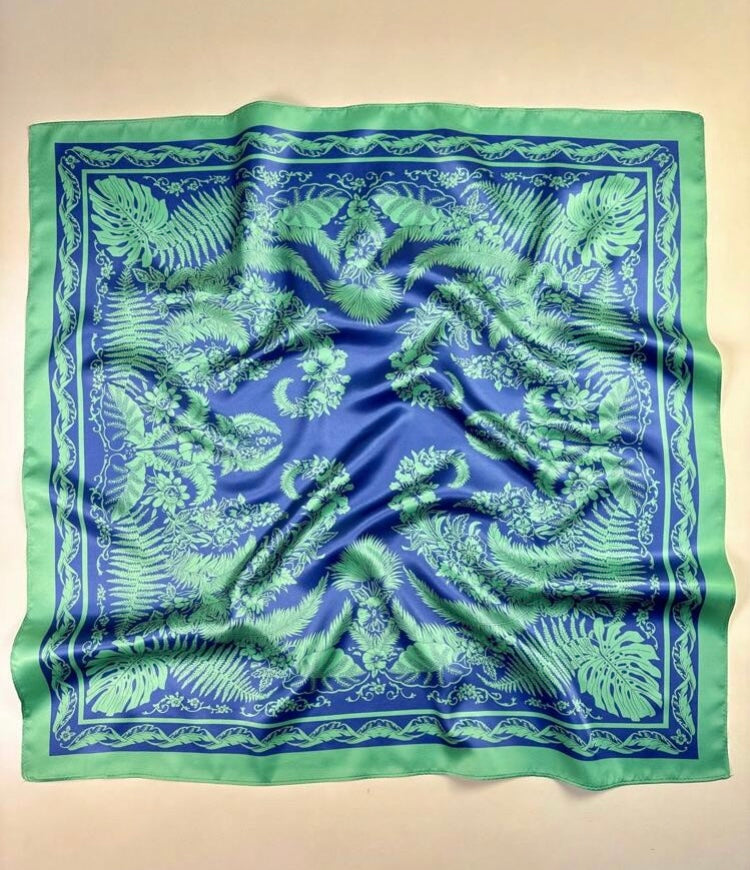 Pañuelo cuello verde y azul