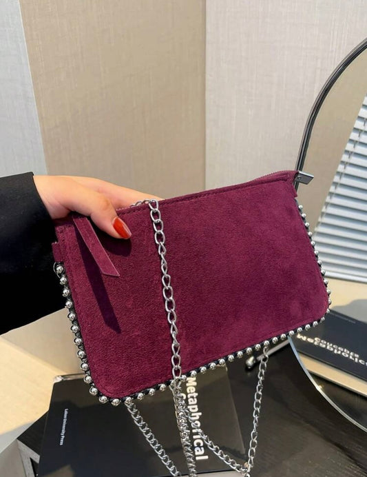 Bolso burdeos sobre