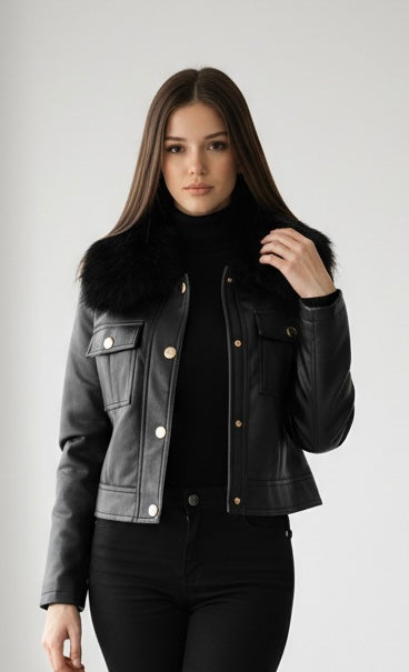 Chaqueta oscura pelo