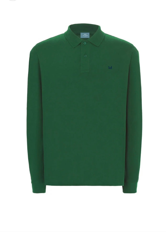 POLO MANGA LARGA VERDE BOTELLA Custi&Mikelo