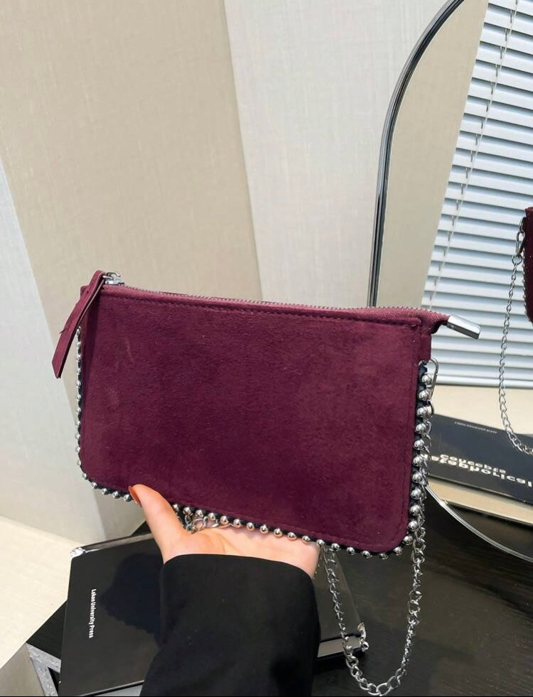 Bolso burdeos sobre