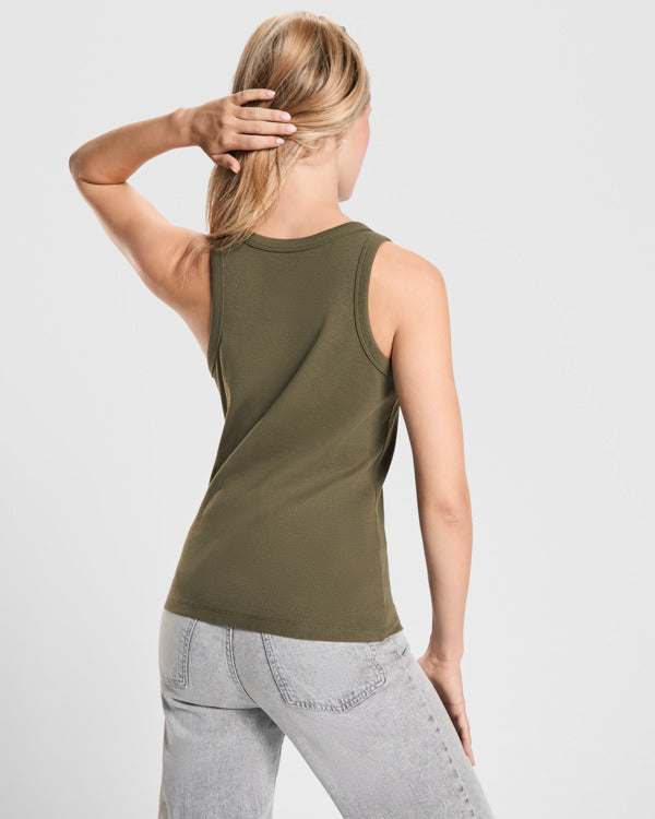 Camiseta básica de canalé