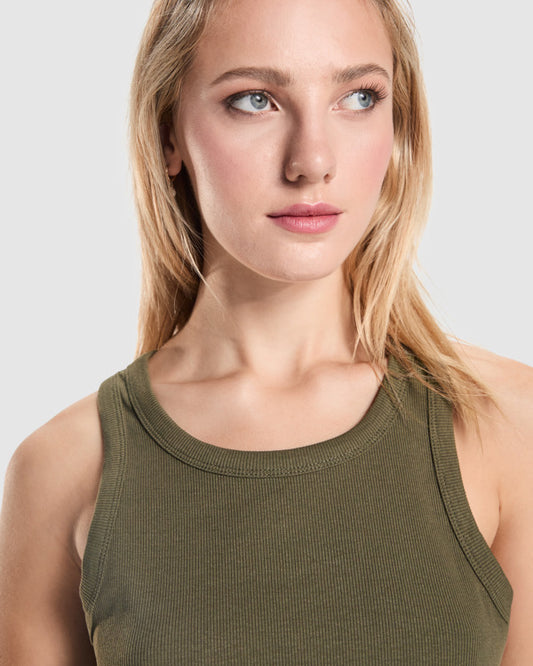 Camiseta básica de canalé