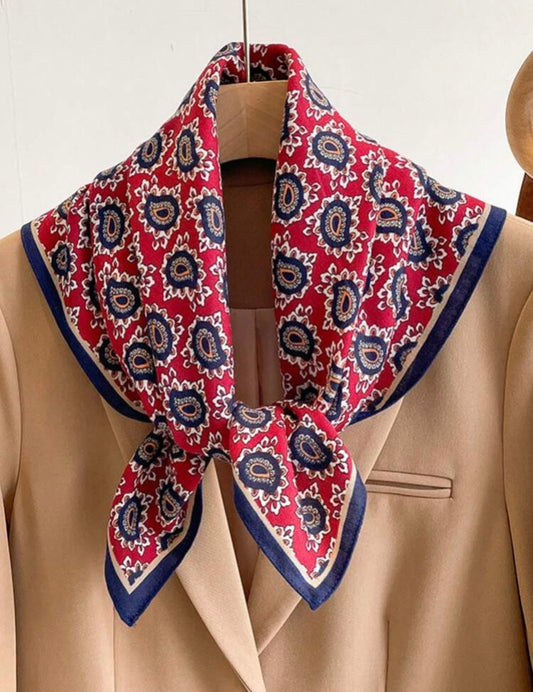 Pañuelo cuello azul y rojo