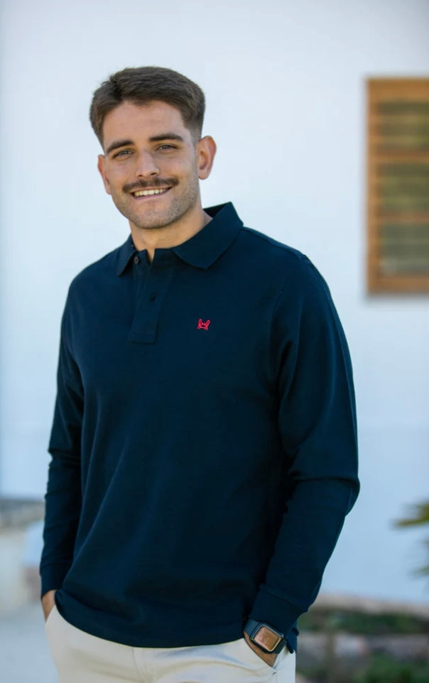 POLO MANGA LARGA AZUL MARINO Custi&Mikelo