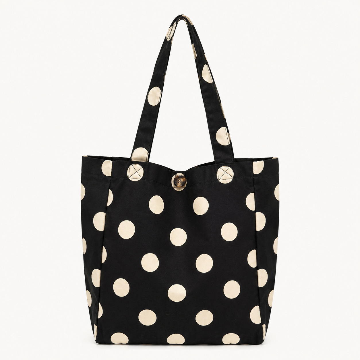 Bolso Shopper Lunares Negro Trapío