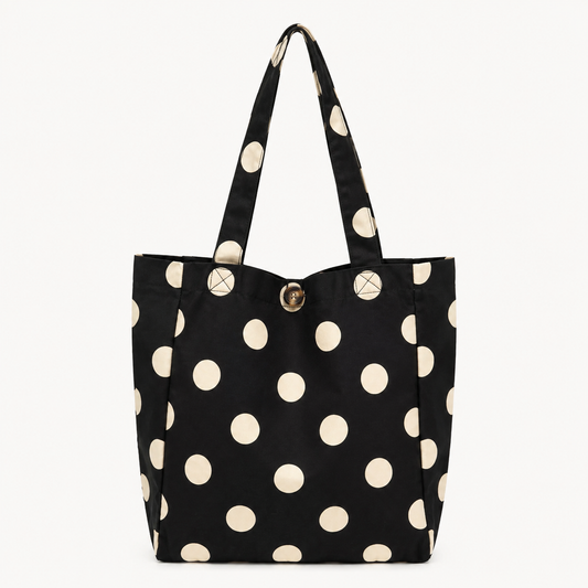Bolso Shopper Lunares Negro Trapío