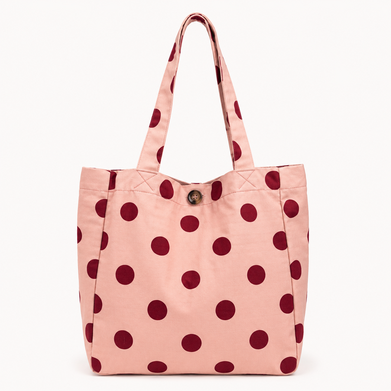 Bolso Shopper Lunares Rosa Empolvado Trapío