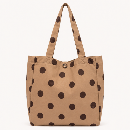 Bolso Shopper Lunares Camel Trapío