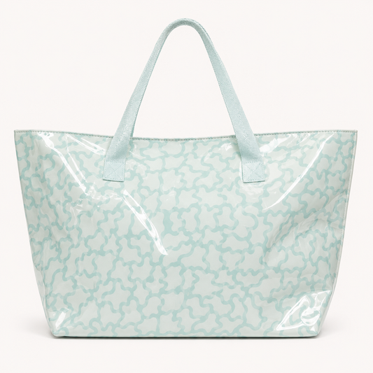 Bolso Shopper Plastificado Verde Agua Trapío