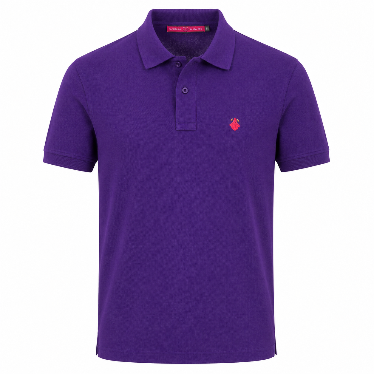 Polo Hombre Morado Cardenal Bordado – Capotillo Hispánico