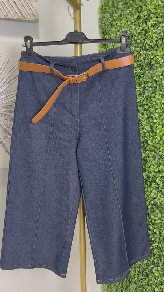 Pantalón vaquero pesquero azul oscuro
